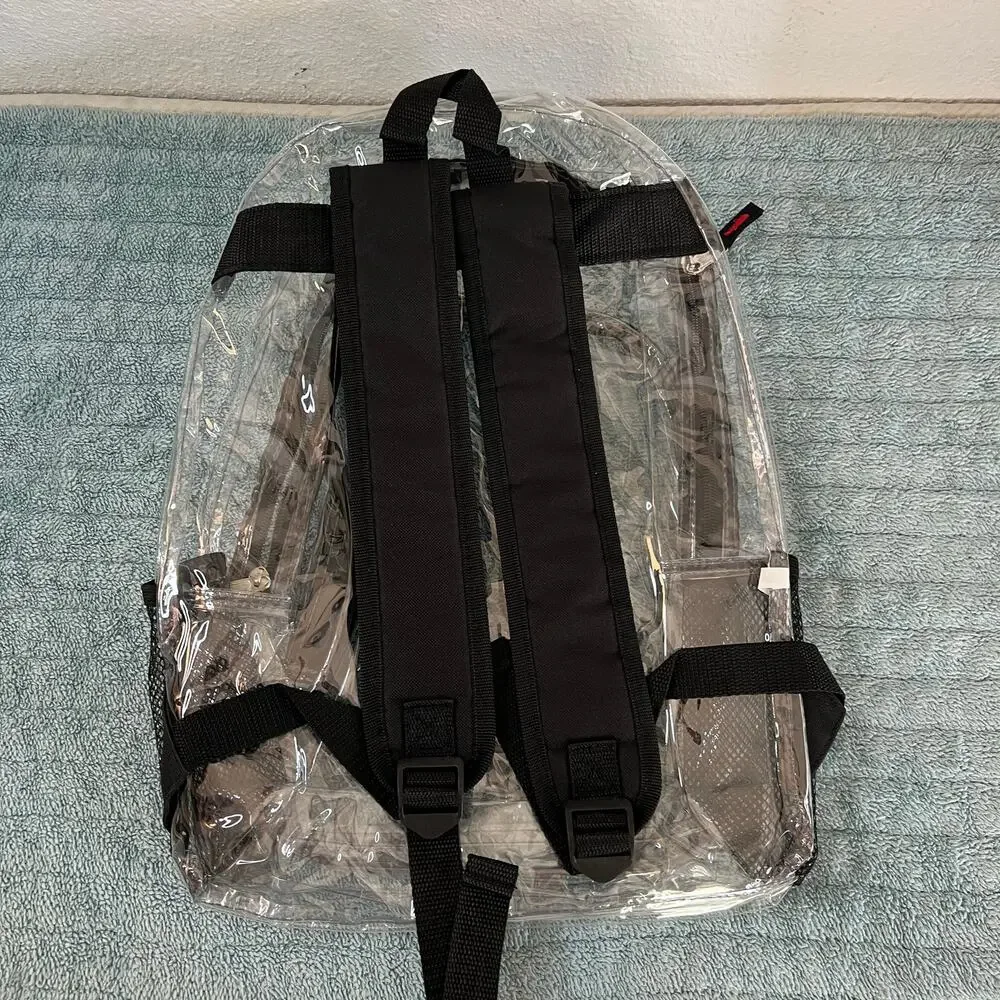 Clear Stadium Backpack Transparent PVC Bag Event Approved - Picture 6 of 10